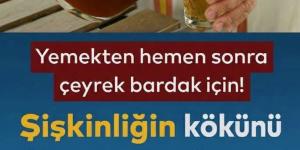 Yemek sonrası oluşan şişkinliğe son.