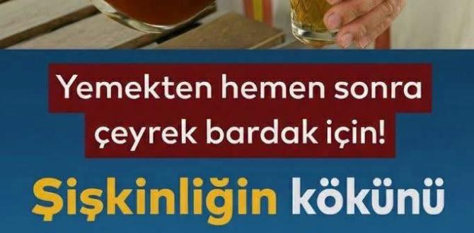 Yemek sonrası oluşan şişkinliğe son.